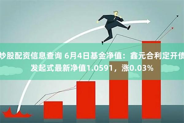 炒股配资信息查询 6月4日基金净值：鑫元合利定开债发起式最新净值1.0591，涨0.03%