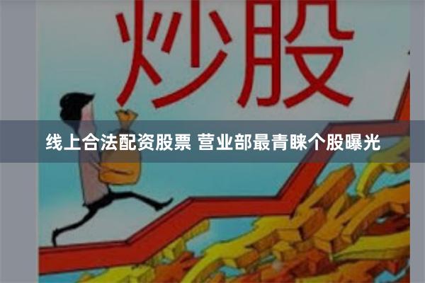 线上合法配资股票 营业部最青睐个股曝光