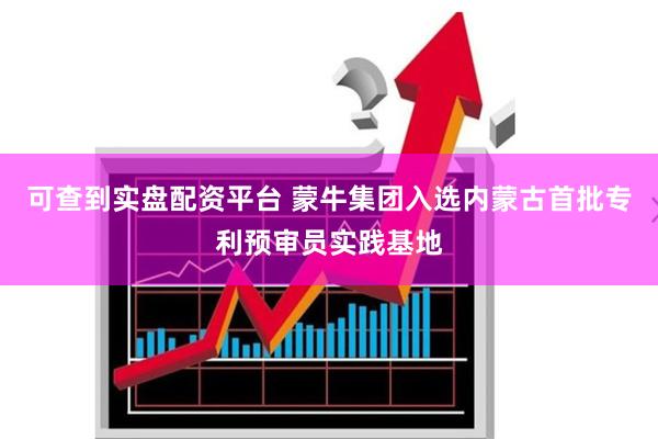 可查到实盘配资平台 蒙牛集团入选内蒙古首批专利预审员实践基地