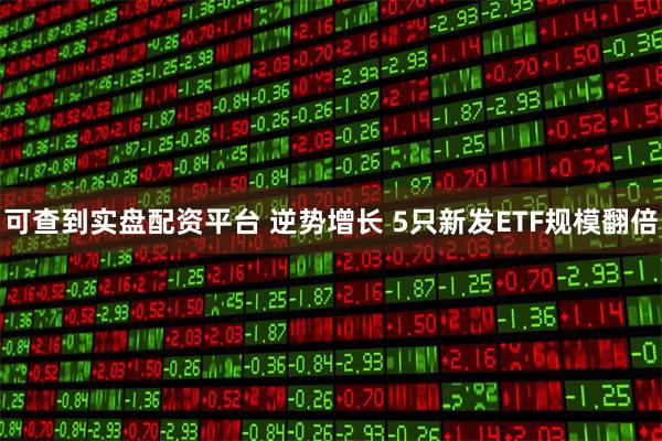 可查到实盘配资平台 逆势增长 5只新发ETF规模翻倍