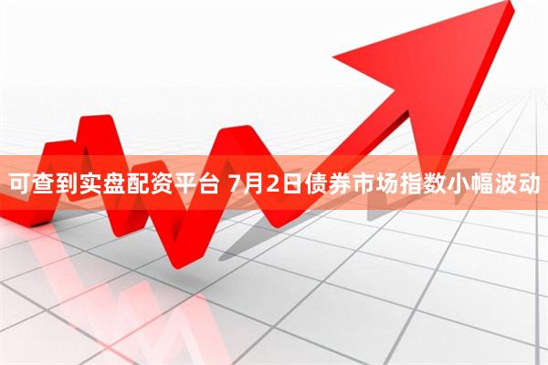 可查到实盘配资平台 7月2日债券市场指数小幅波动