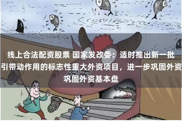 线上合法配资股票 国家发改委：适时推出新一批具有牵引带动作用的标志性重大外资项目，进一步巩固外资基本盘