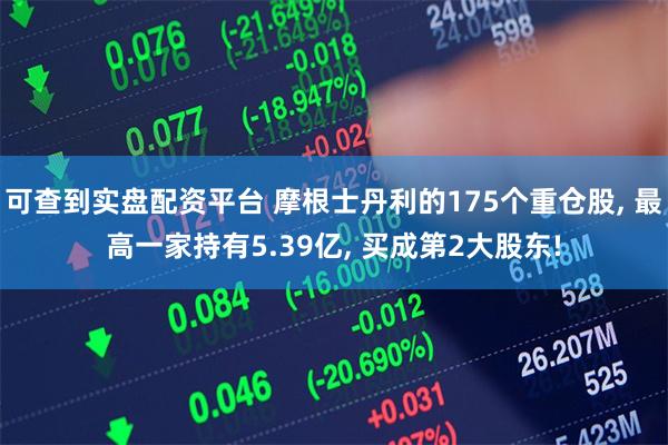 可查到实盘配资平台 摩根士丹利的175个重仓股, 最高一家持有5.39亿, 买成第2大股东!