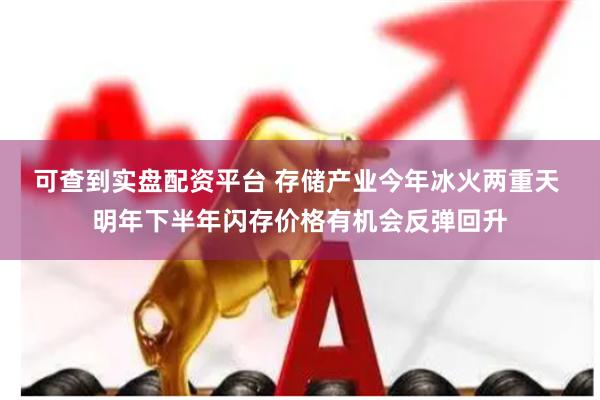 可查到实盘配资平台 存储产业今年冰火两重天 明年下半年闪存价格有机会反弹回升