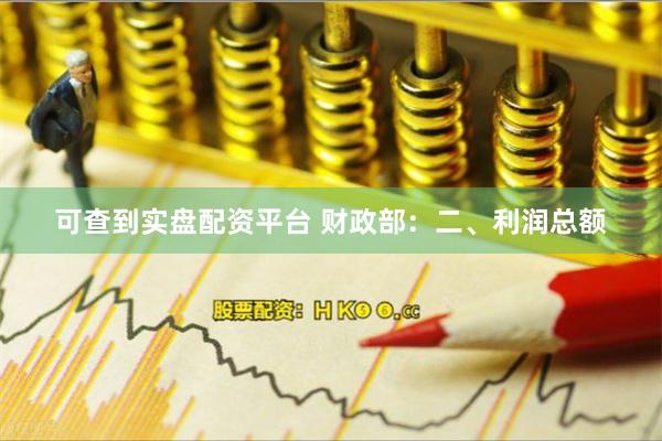 可查到实盘配资平台 财政部：二、利润总额